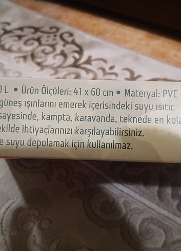  Beden siyah Renk Kamp solar su torbası