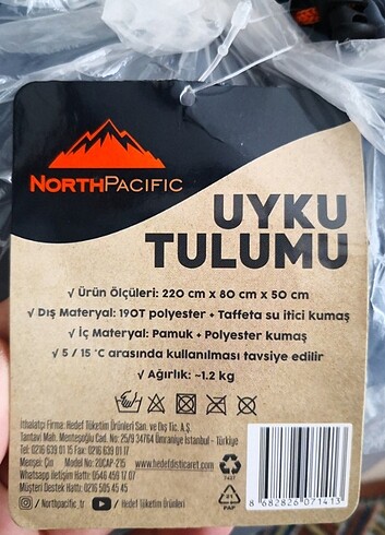  Beden gri Renk Uyku tulumu