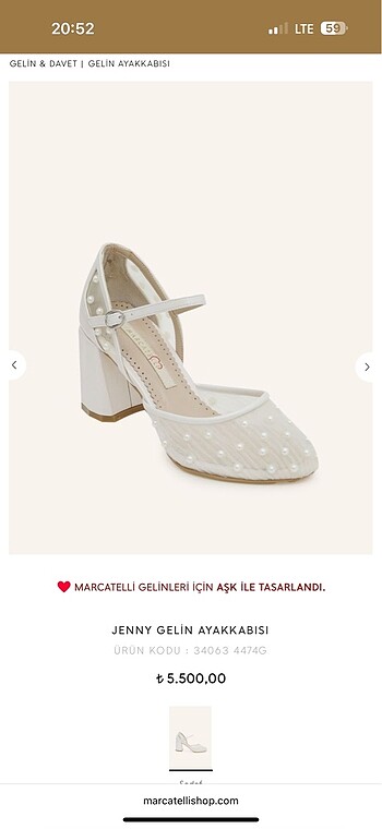 Marcatelli gelin ayakkabısı
