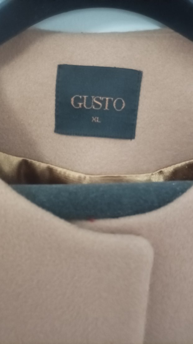 Bej Midi Kadın Kaban, Yuvarlak Yaka, Rahat Kesim - Görsel 5