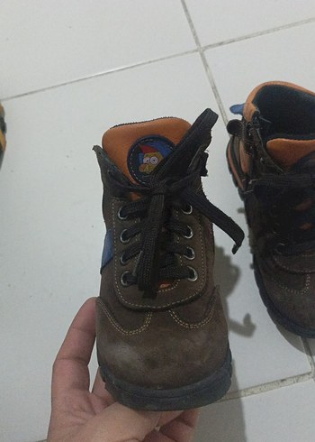 Kahverengi Erkek Çocuk Biker Bot - Görsel 2