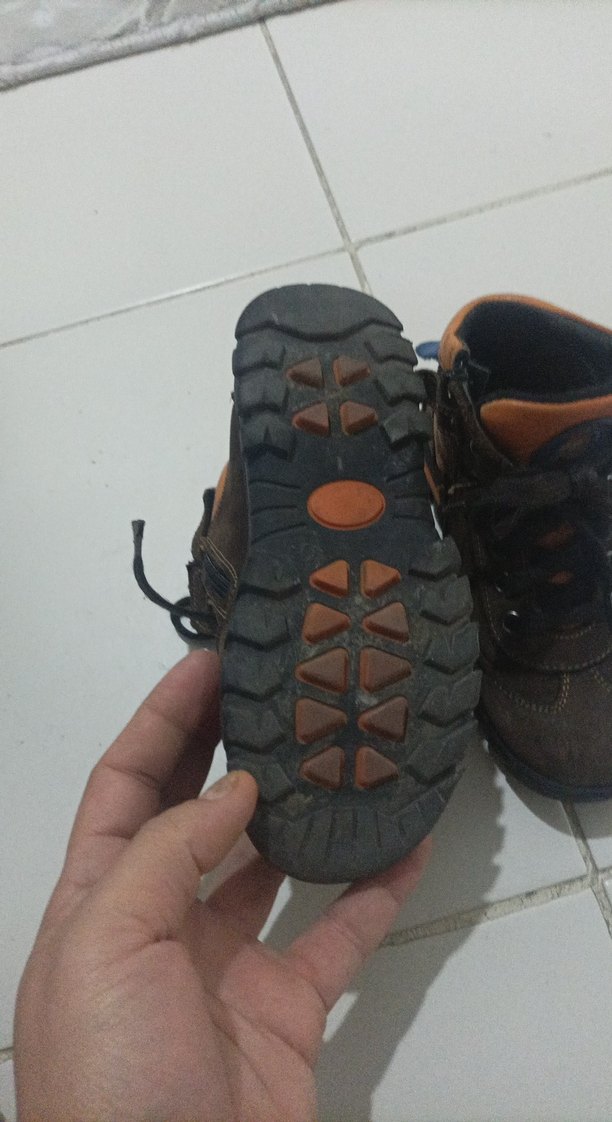 Kahverengi Erkek Çocuk Biker Bot - Görsel 3