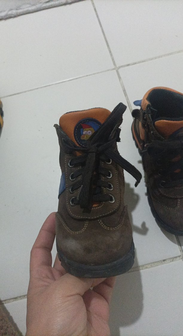 Kahverengi Erkek Çocuk Biker Bot - Görsel 2