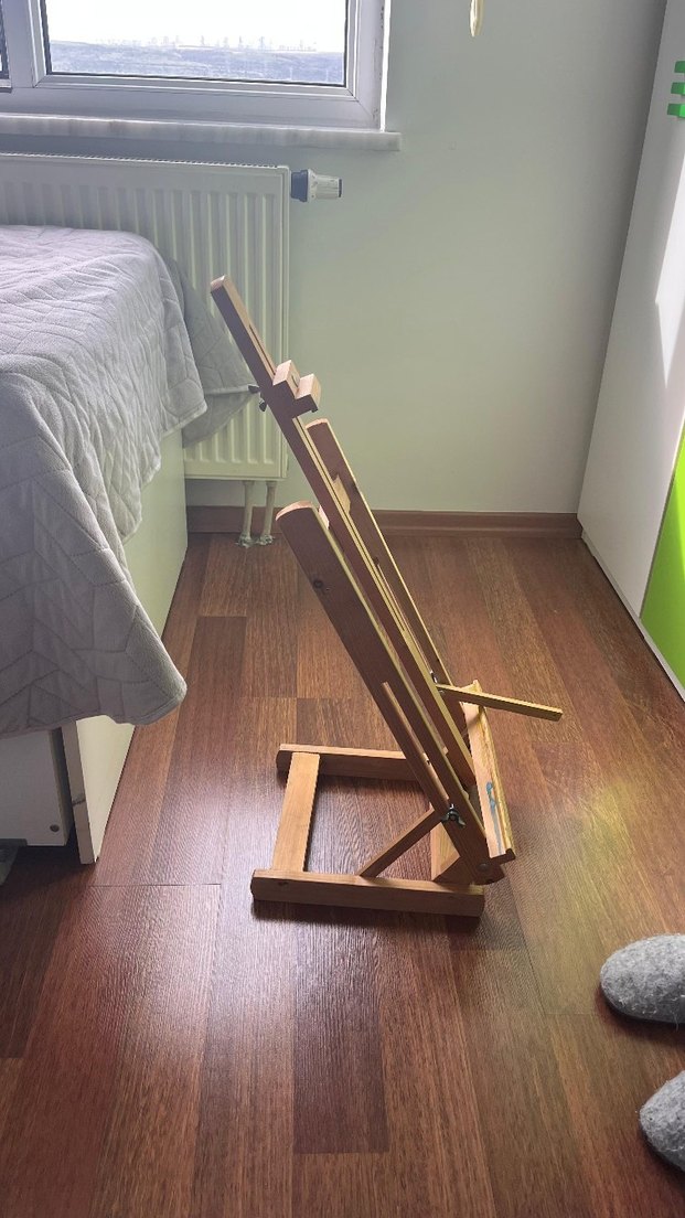 Bej Ahşap Sanat Çalışma Standı - Görsel 2