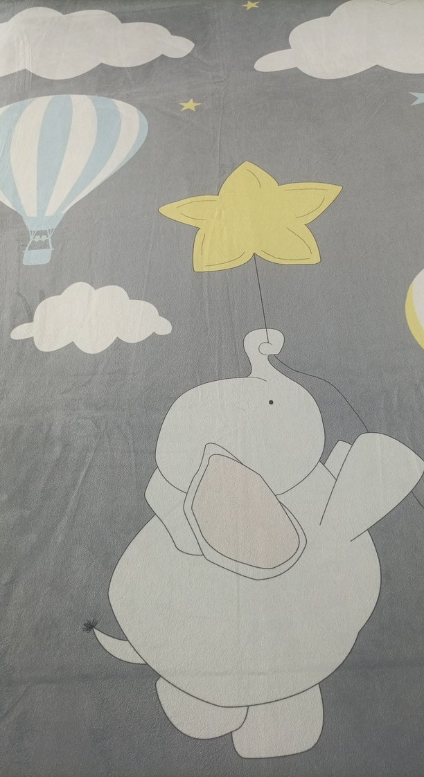 Gri Baskılı Çocuk  Yatak Örtüsü - Görsel 2