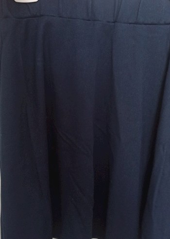 Lacivert Pilili Midi Etek - Görsel 5