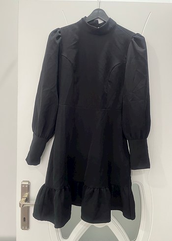 Trendyol Uzun Kollu Siyah Midi Elbise - Görsel 3