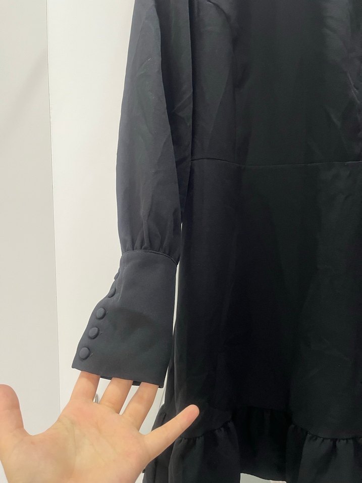 Trendyol Uzun Kollu Siyah Midi Elbise - Görsel 4