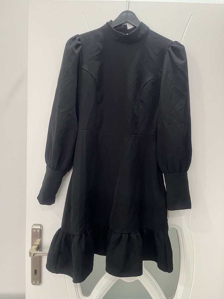 Trendyol Uzun Kollu Siyah Midi Elbise - Görsel 3