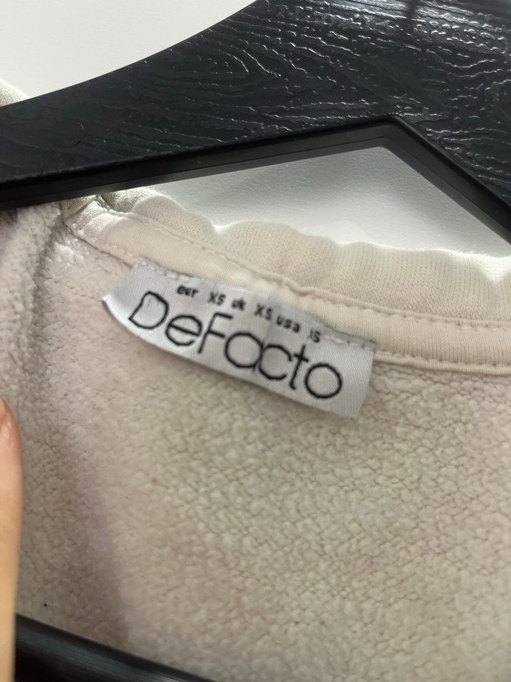 Bej Yarım Fermuarlı Yüksek Yakalı Sweatshirt - Görsel 4