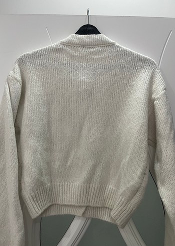 LCW Nakışlı Beyaz Kısa Kadın Hırka - Görsel 8