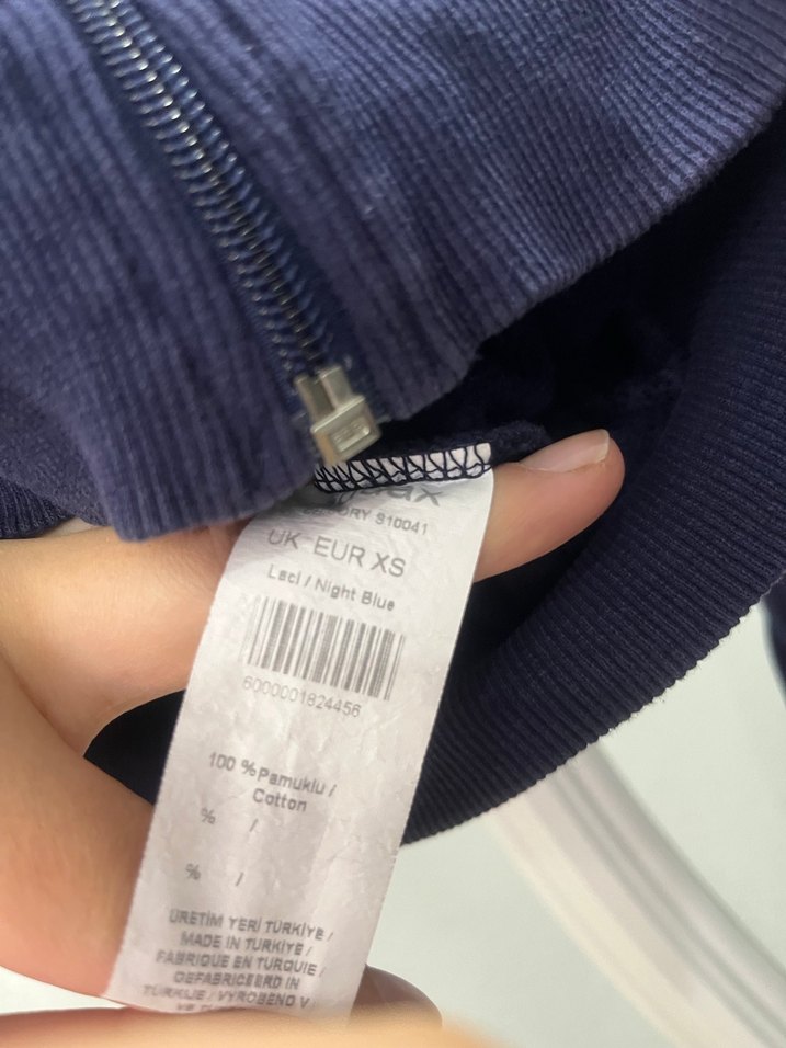 Kadın Lacivert Fermuarlı Sweatshirt - Görsel 5