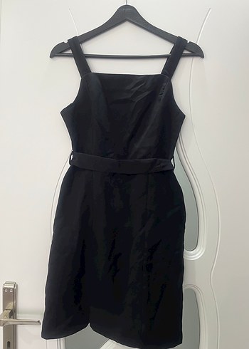 Trendyol Siyah Parıltılı Midi Straplez Elbise - Görsel 2