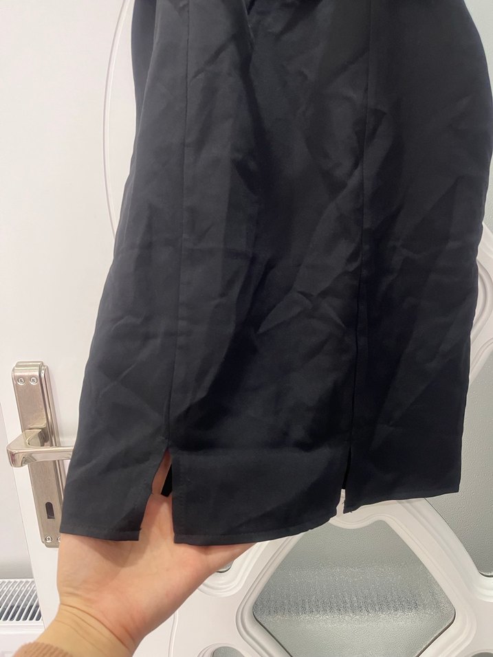 Trendyol Siyah Parıltılı Midi Straplez Elbise - Görsel 3