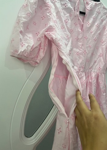 LCW Pembe Nakışlı Elbise - Görsel 8