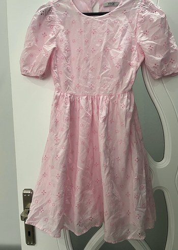 LCW Pembe Nakışlı Elbise - Görsel 6