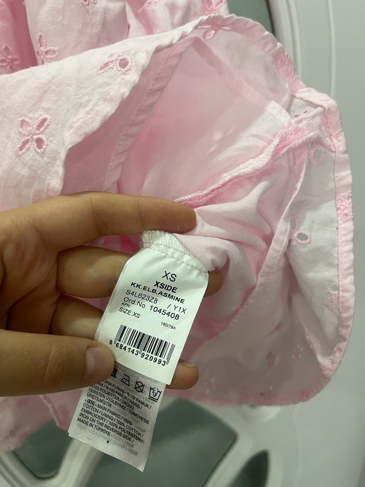 LCW Pembe Nakışlı Elbise - Görsel 4