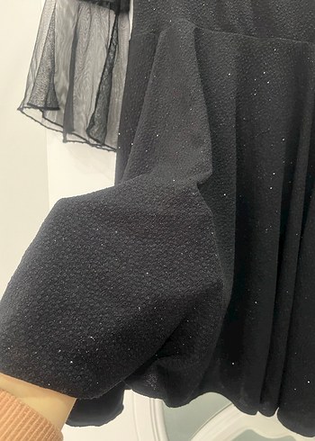 Siyah Midi Elbise - Görsel 2