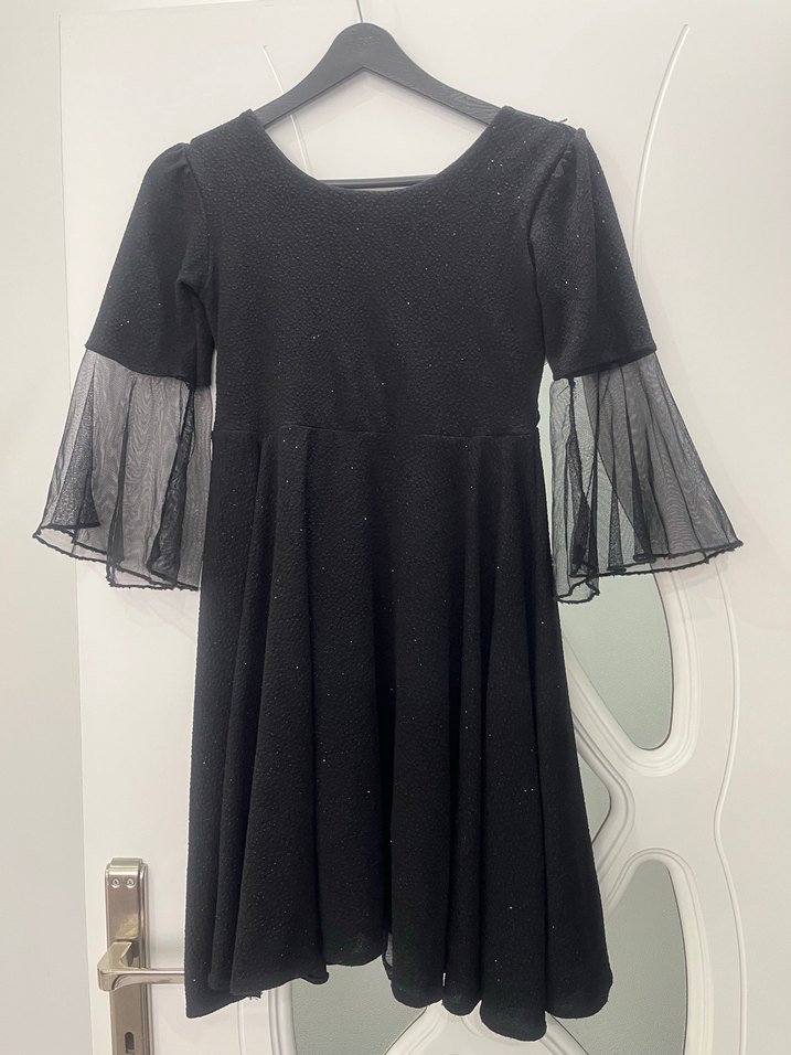 Siyah Midi Elbise - Görsel 3