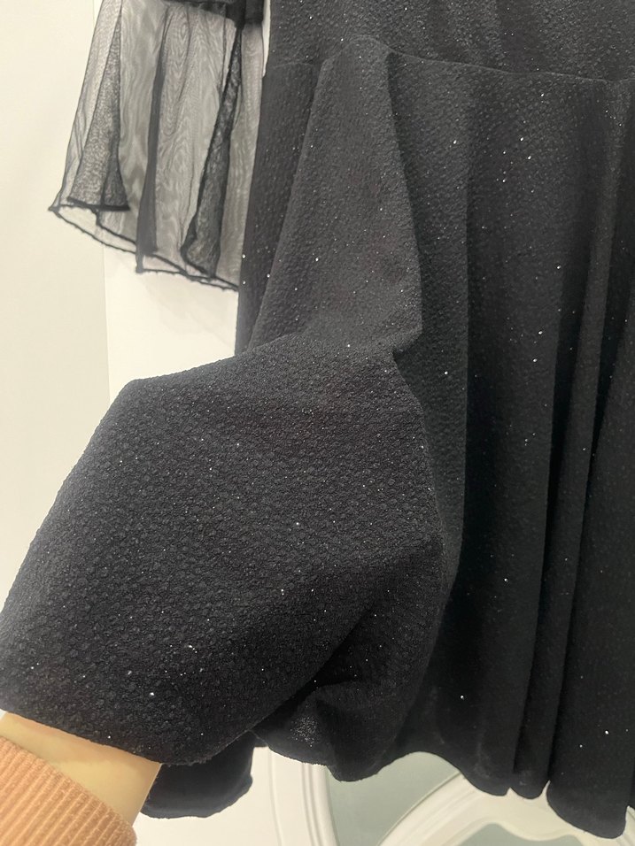 Siyah Midi Elbise - Görsel 2