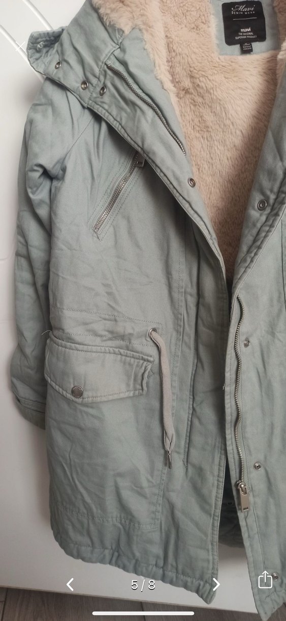 Peluş Detaylı Kadın Kışlık Ceket - Görsel 4