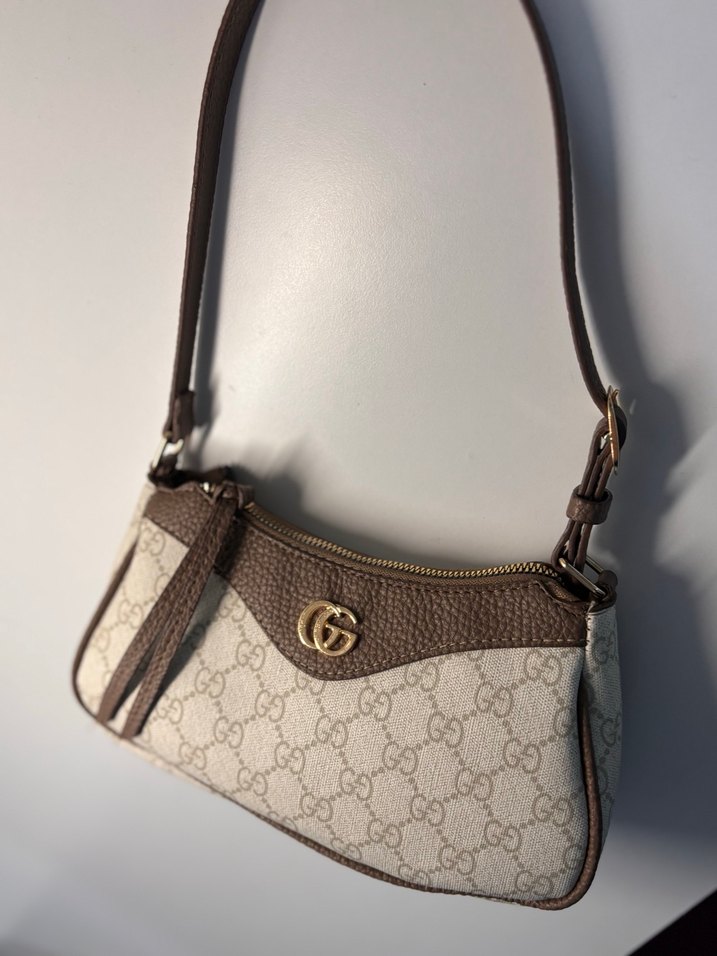 Bej Deri Kadın Omuz Çantası - Görsel 3