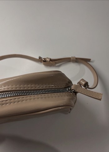 Bej Kadın Deri Minimalist Çanta - Görsel 2
