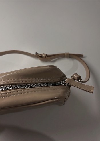 Bej Kadın Deri Minimalist Çanta - Görsel 3