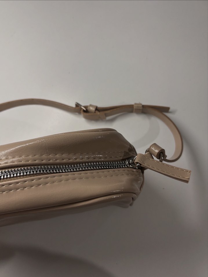 Bej Kadın Deri Minimalist Çanta - Görsel 2