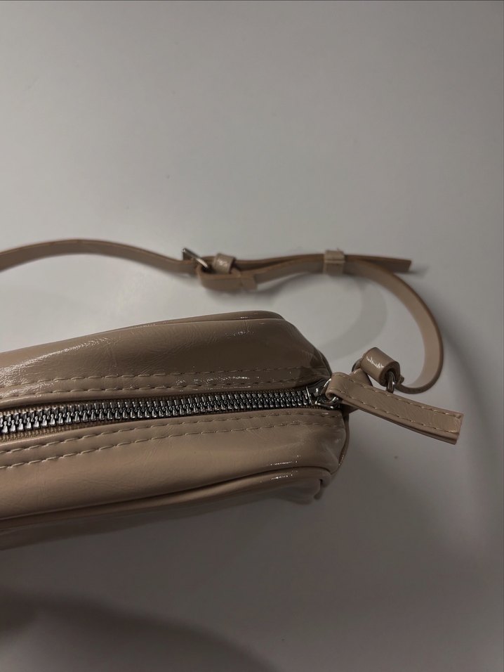 Bej Kadın Deri Minimalist Çanta - Görsel 3