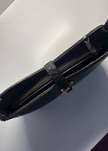 Ysl Siyah Yılan Derisi Desenli Kadın Çanta - Görsel 2