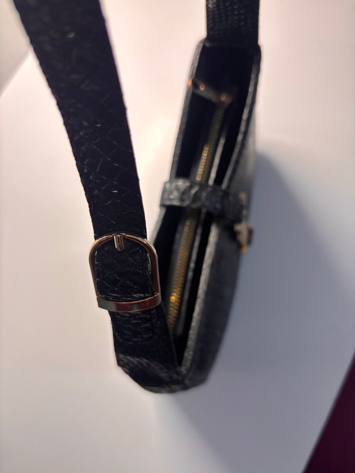 Ysl Siyah Yılan Derisi Desenli Kadın Çanta - Görsel 3