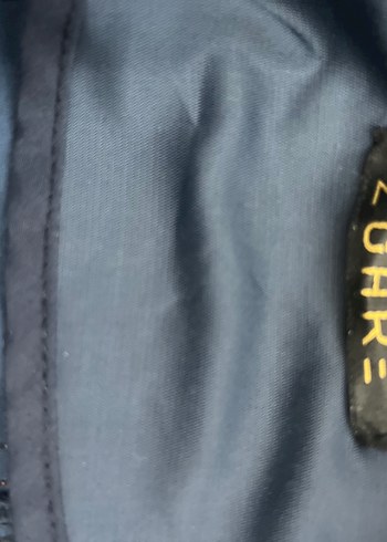 Lacivert Düğmeli Uzun Kadın Klasik Kap - Görsel 3