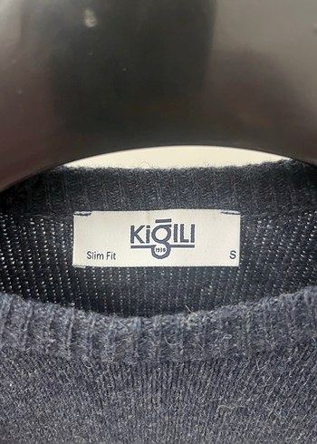 Erkek Lacivert Örgü Yün Kazak - Görsel 2