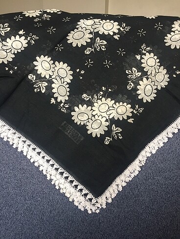 Oyalı yazma çember tülbent - Görsel 3