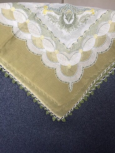 Oyalı yazma çember tülbent - Görsel 9