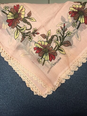 Oyalı yazma çember tülbent - Görsel 7