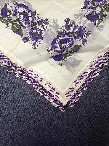 Oyalı yazma çember tülbent - Görsel 8