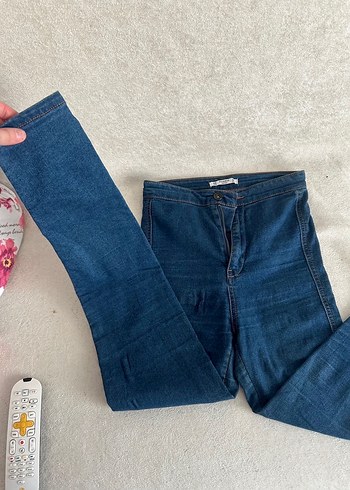 xs Beden mavi Renk Mavi Slim Fit Midi Kadın Jean