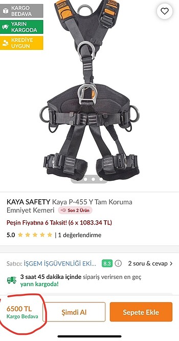 KAYA SAFETY EMNIYET KEMERİ 