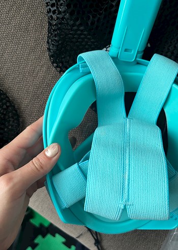 Turkuaz Tam Yüz Dalış Maskesi fullface - Görsel 9