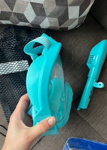 Turkuaz Tam Yüz Dalış Maskesi fullface - Görsel 3