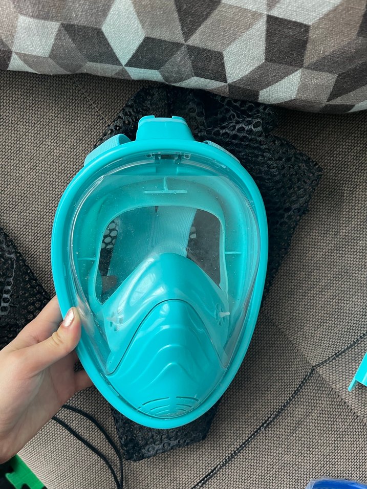 Turkuaz Tam Yüz Dalış Maskesi fullface - Görsel 2