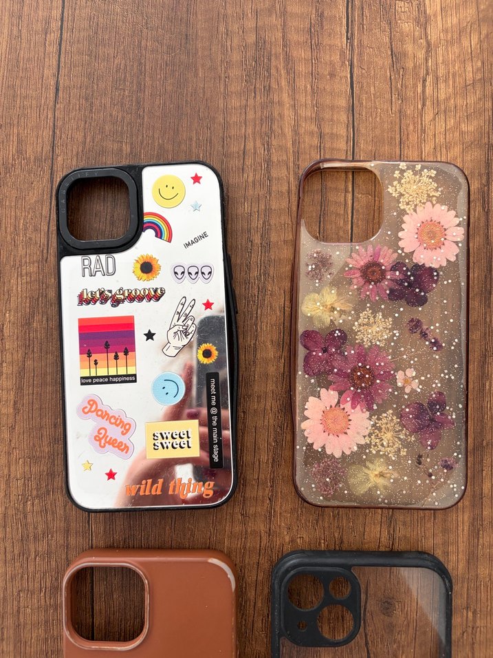 Bej Parlak Bohem Tarzı Telefon Kılıfı iphone 13 telefon kılıfı 6 - Görsel 2