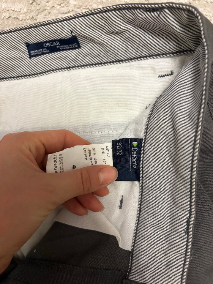 Gri Regular Fit Erkek Pantolon defacto sıfır - Görsel 3