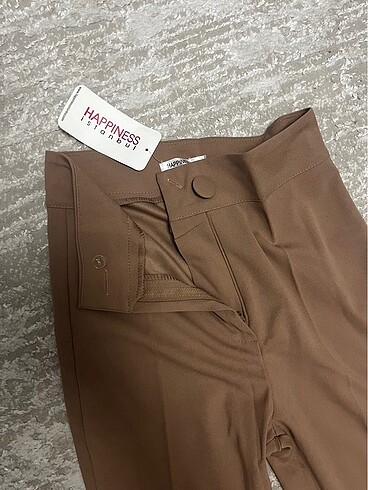 Kadın bej ispanyol paça pantolon sıfır etiketli - Görsel 9