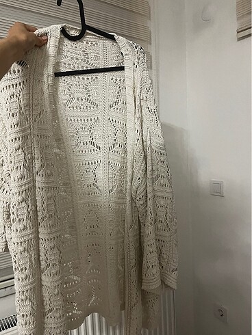 Penti Beyaz kadın bikini üstü yazlık pareo hırka örgü model