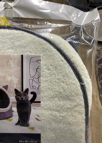 Gri Beyaz Kedi ve Köpek Evi - Görsel 3