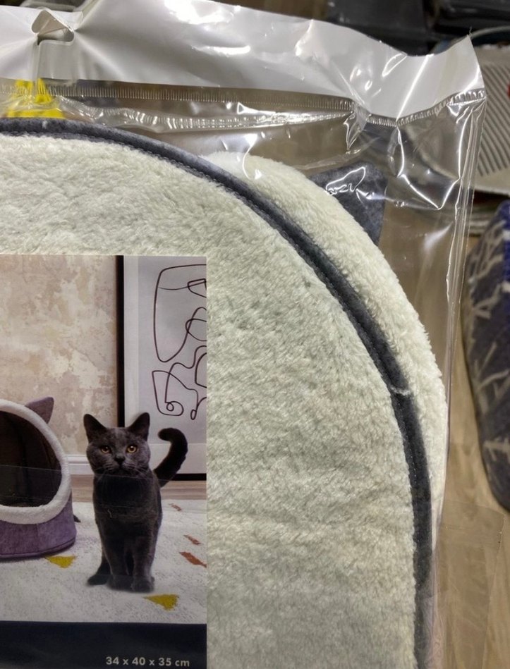 Gri Beyaz Kedi ve Köpek Evi - Görsel 3