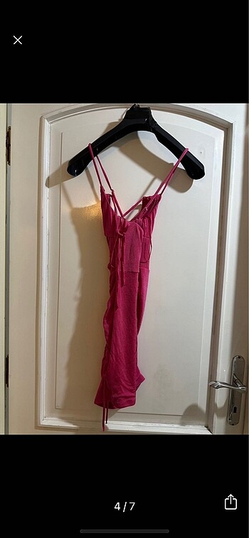 xs Beden pembe Renk Bershka elbise